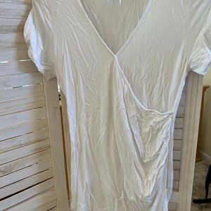 Seraphine maternity crossover white shirt